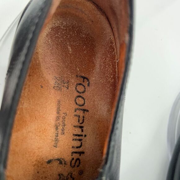 Footprint by Birkenstock Loafers Women's Size 37 6 Narrow Black Leather Shoes - Picture 13 of 14